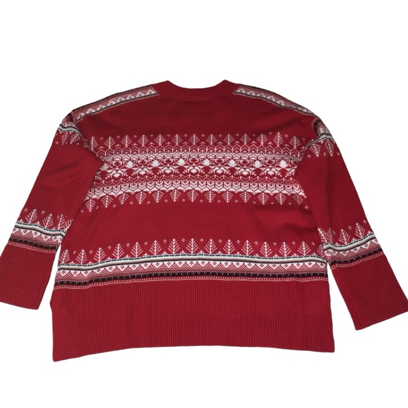 Tommy Hilfiger Red and White Patterned Sweater - Picture 8 of 14